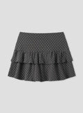 Polka Dot Ruffle Mini Skirt IU526
